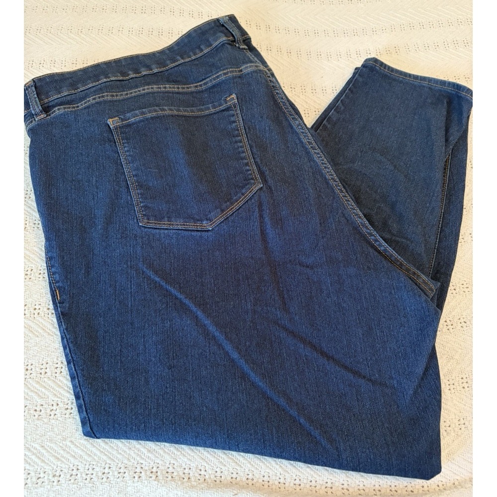 Old Navy Super Skinny Mid Rise Jeans sz 26‎ plus Dark denim Stretch